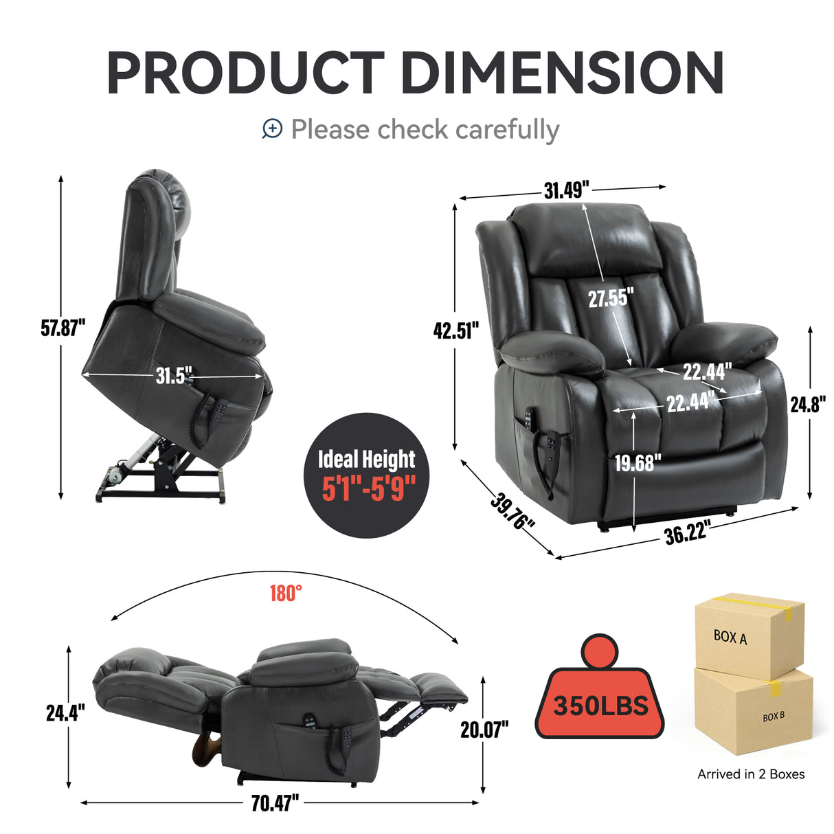 Dual Motor Electric Recliner Chair