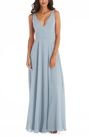 After Six Chiffon Gown in Mist, Size 12