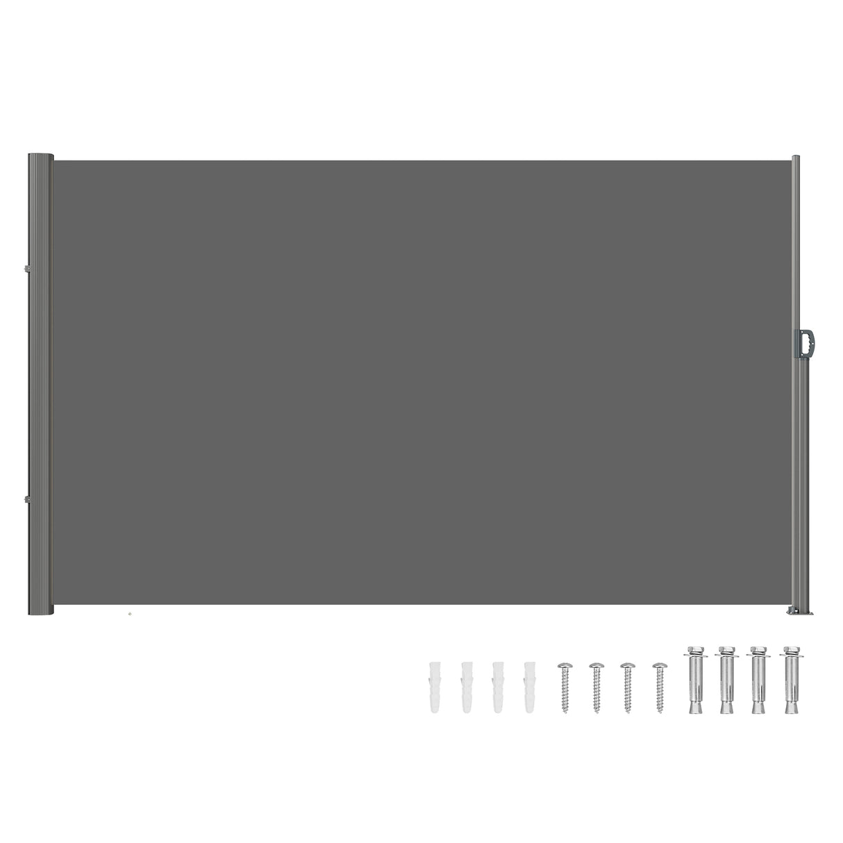Retractable Side Awning, 71''-118'' Full Aluminum Rust-Proof Outdoor Privacy Screen