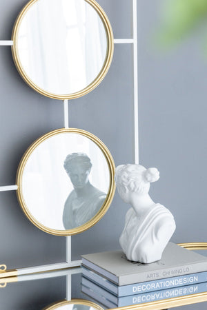 3 Mirror Piece Wall Mirror in Rectangular Frame