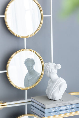 3 Mirror Piece Wall Mirror InRectangular Frame, Home Wall Decor For Bedroom Living Room