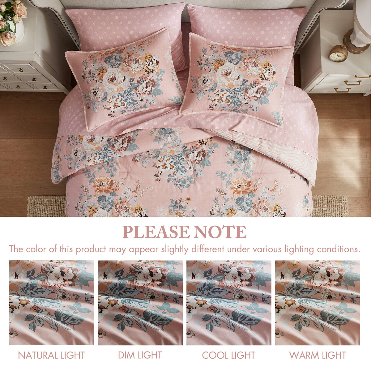 7-Piece Cal King Vin-Inspired Collection Floral Print