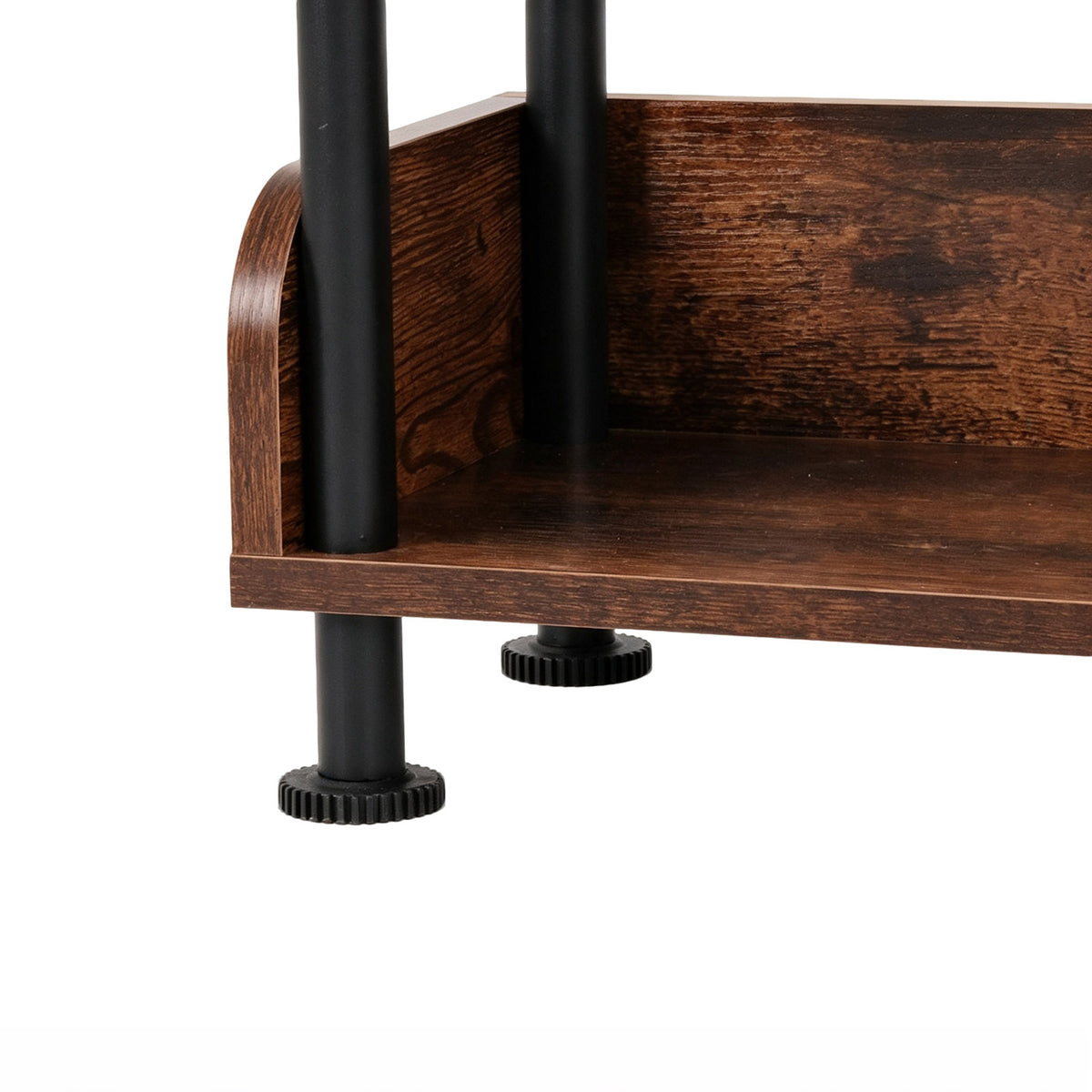 5-Tier Industrial Bookshelf, Open Rustic