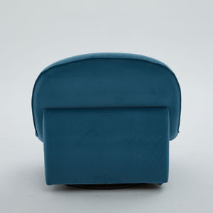 Pumpkin Shaped Swivel Accent Chair, 360 Degree Rotation For Living Room