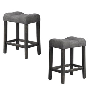 Transitional Counter Dining Set With 4 Tufted Stools