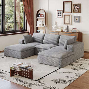 102" Cloud Sofa in Grey