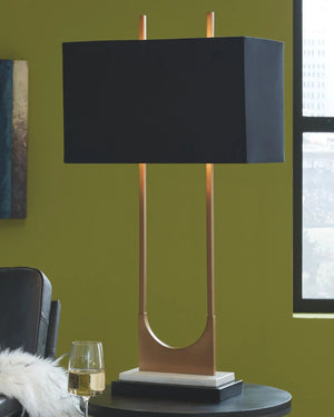 Malana - Metal Table Lamp - Brass Finish - Best Buy Furniture