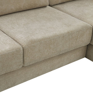 L-Shaped Modular Sofa With Double Layer Cushion