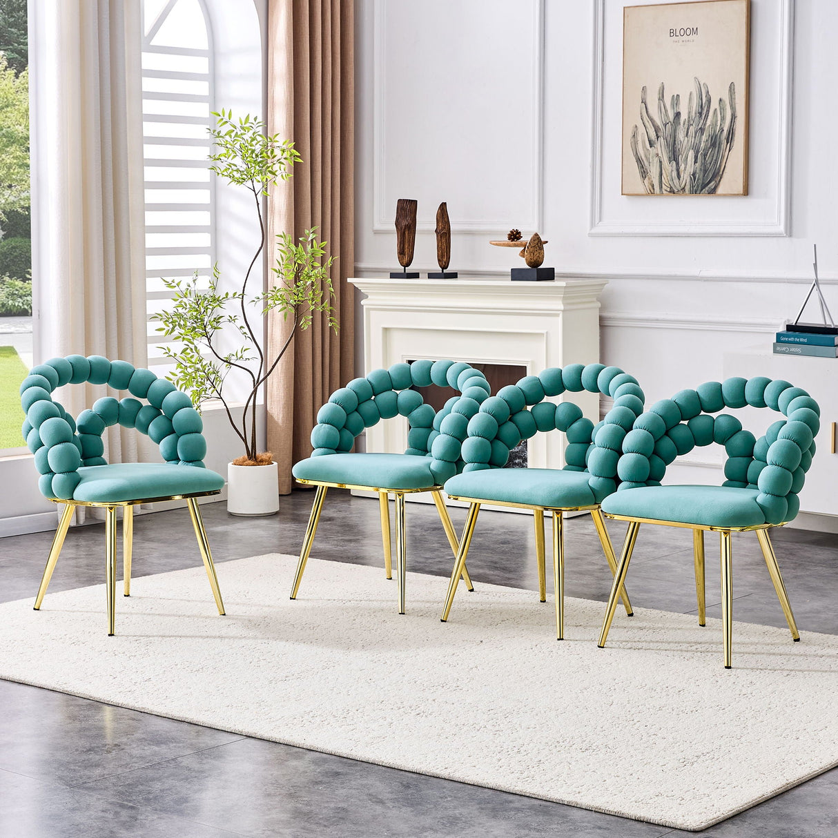 Puffy Bubble Ball Chain Chairs For Dining Room