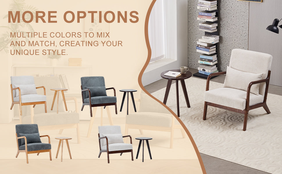 Mid-Century Modern Accent Chair & Coffee Table Set