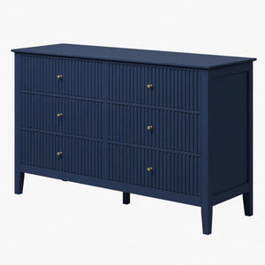 Modern 6 Drawer Fluted Dresser