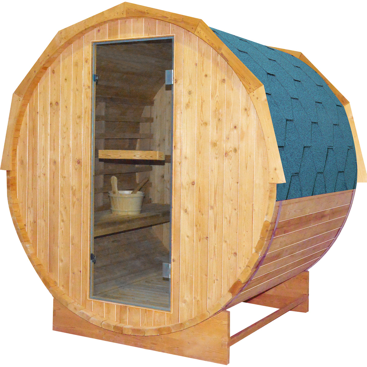 Traditional Cylindrical Stove Double Sauna Room
