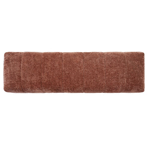 Rust Red Boucle Indoor Dining Bench