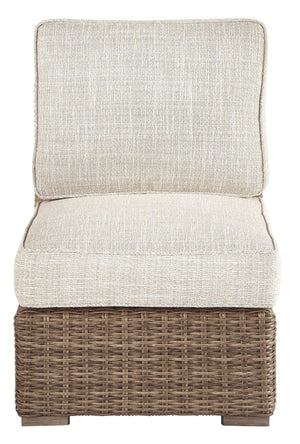 Beachcroft - Armless Chair w/Cushion - Beige - Best Buy Furniture