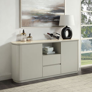 Ingram - Ceramic Top Server - Light Gray - Best Buy Furniture