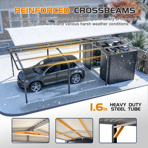 12'x23' Metal Carport Storage Shed
