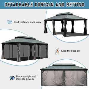 14x24FT Hardtop Gazebo