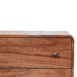 Solid Wood Curved Honey Dresser