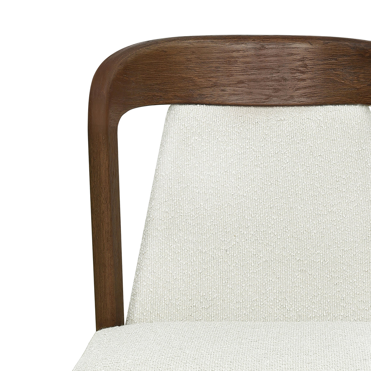Upholstered Backrest Armless Dining Chairs (Walnut+Camel)