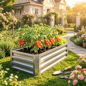 Galvanized Raised Garden Bed, 4' x 2' x 1'