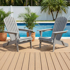 Oversize Outdoor Folding Adirondack Chair, Patio Chair For Garden
