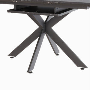 Modern Mid-Century Dining Table Set With Extendable Design