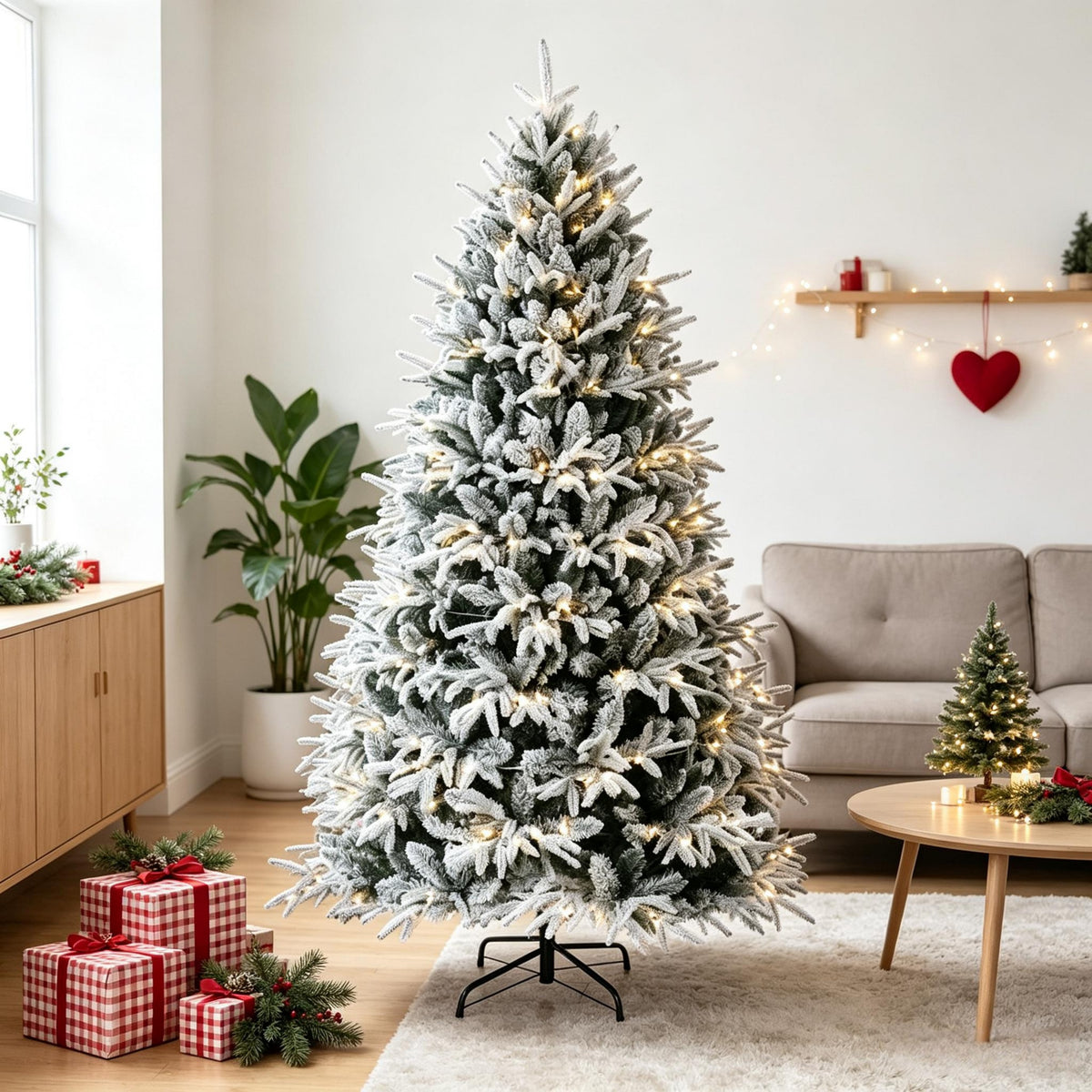 Snowy Frosted Artificial Christmas Tree