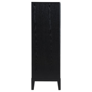 Mason - 5 Drawer Chest With Fluted Design - Black