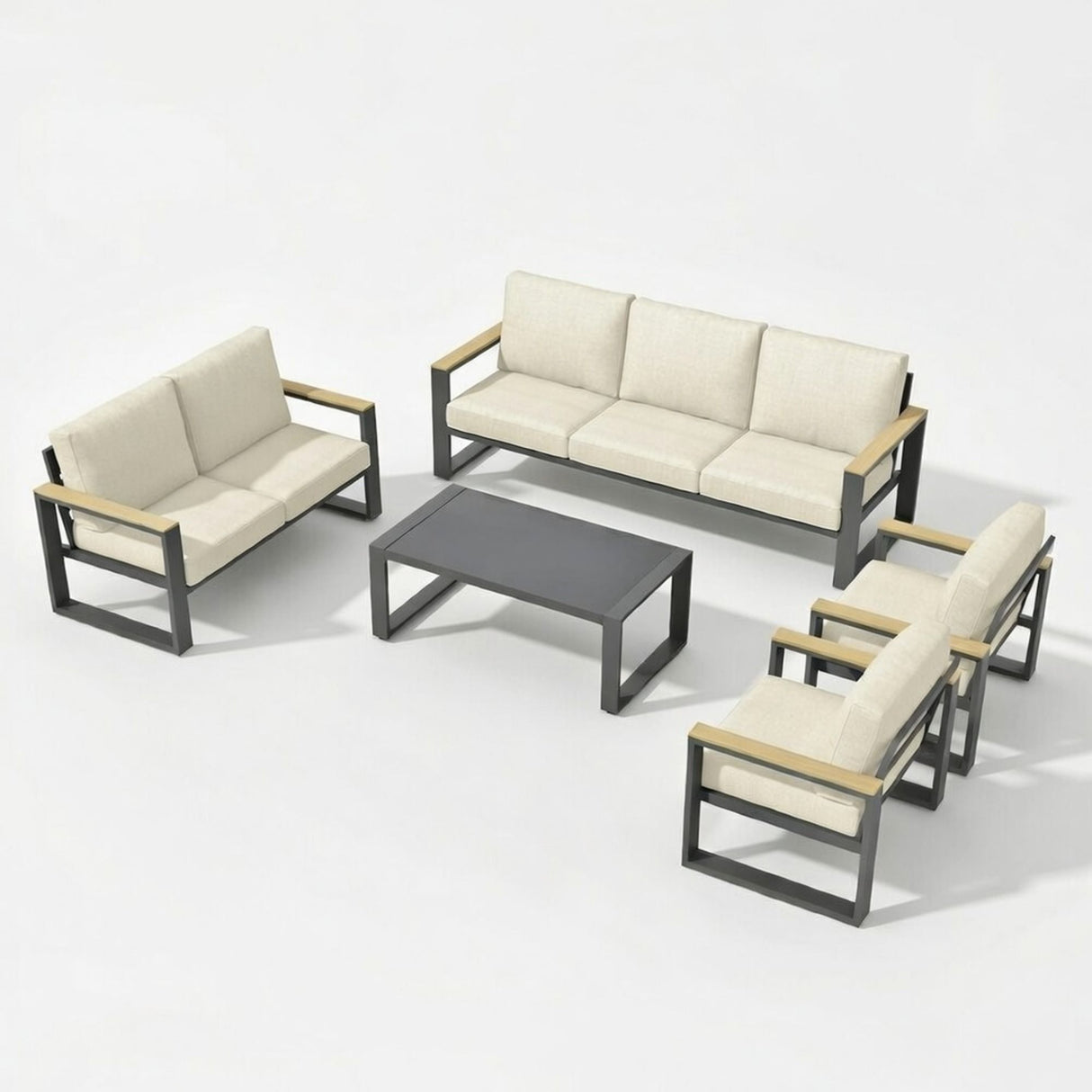Modern Outdoor Sofa Set With Coffee Table