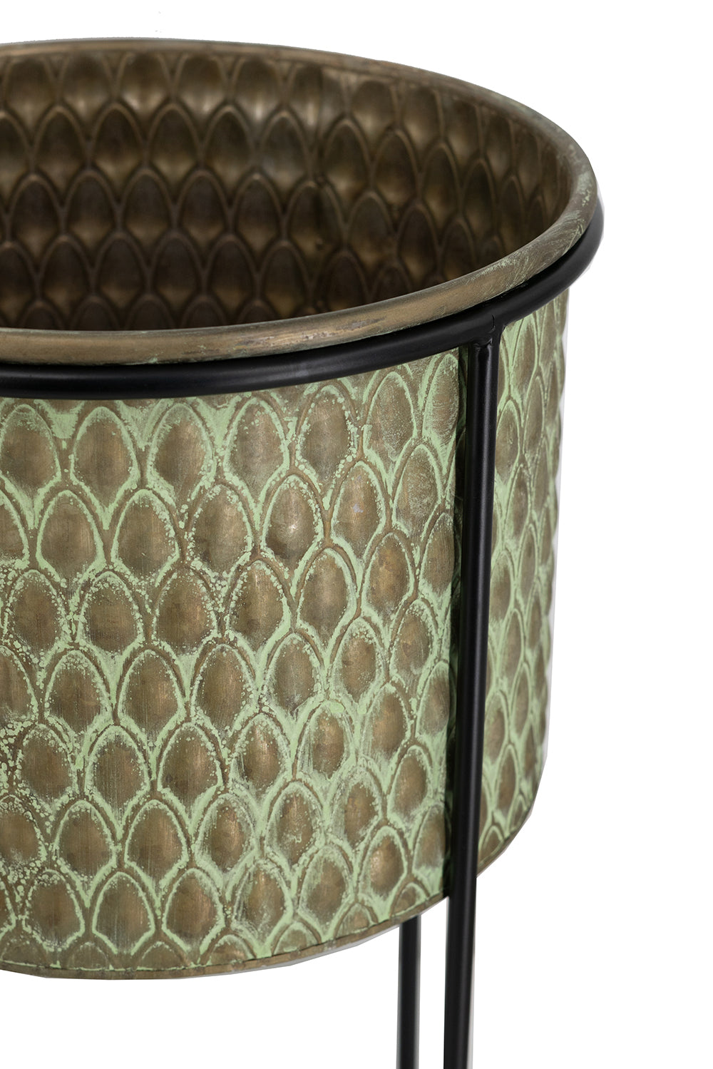 Set of 2 Textured Garden Pots
