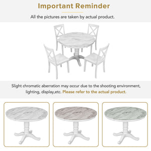 5 Pieces Dining Table And Chairs Set For 4 Persons, Kitchen Room Solid Wood Table With 4 Chairs