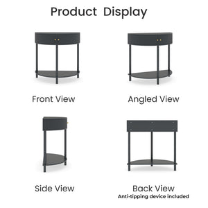 Demi Lune - Console Table With 2 Storage Drawers
