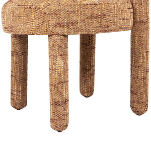 Penny Round Arched Upholstered Dining Side Chair, Set of 2, Golden
