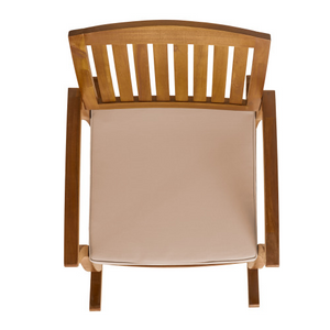 Acacia Wood Patio Outdoor Rocking Chair with Cushions