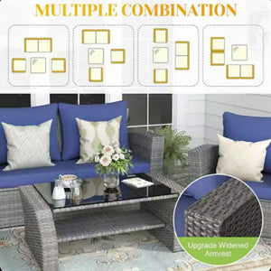 Modern Patio Set With Table And Cushions