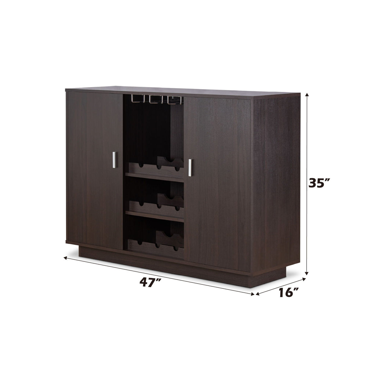 Hazen - Wine Cabinet II - Espresso - Best Buy Furniture