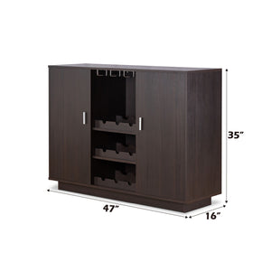 Hazen - Wine Cabinet II - Espresso - Best Buy Furniture