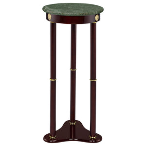 Elna - Accent Side Table With Round Top Plant Stand - Brown