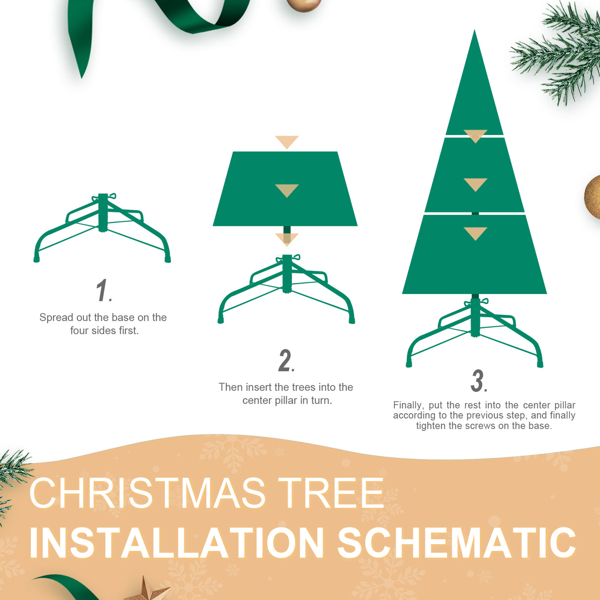 5FT Christmas Tree with 756 PE+PVC Tips