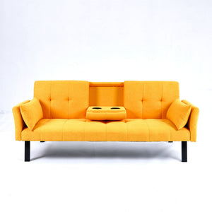 Sofa Bed With Foldable Design And Cup Holder
