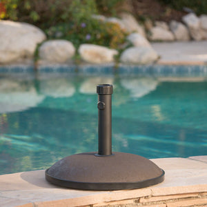 Um Holder Round Umbrella Base 66 Lbs Concrete - Brown - Best Buy Furniture