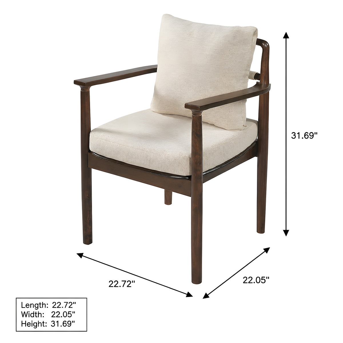 Mid-Century Modern Dining Chairs Set of 2