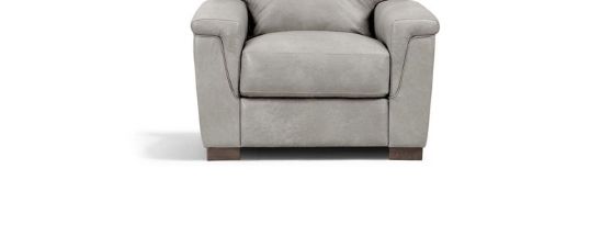 Cornelia - Leather Chair - Gray - Best Buy Furniture