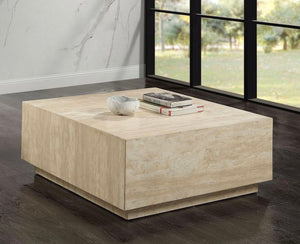 Deon - Travertine Table - Beige - Best Buy Furniture