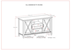 Ela - Medium TV Stand - Smoky Brown