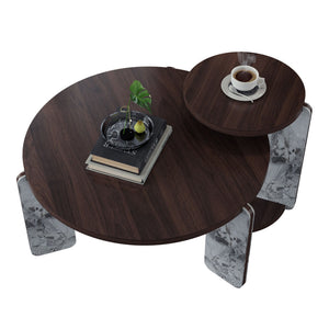 Coffee Table Set With Center Table & Side Table