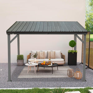 8' x 10' Lean To Gazebo with Upgraded Drainage System