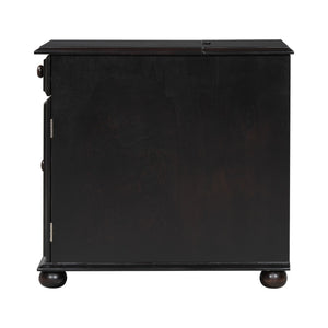 Vintage Flip Top Side Table With USB Ports