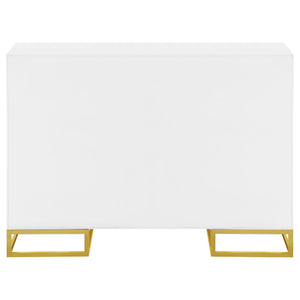 Synchrony - 2 Door Accent Cabinet With Art Deco Trim - White