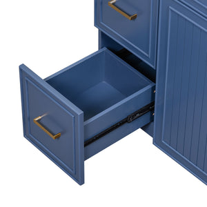 Bathroom Vanity With Sink, Soft Close Doors, Adjustable Shelves